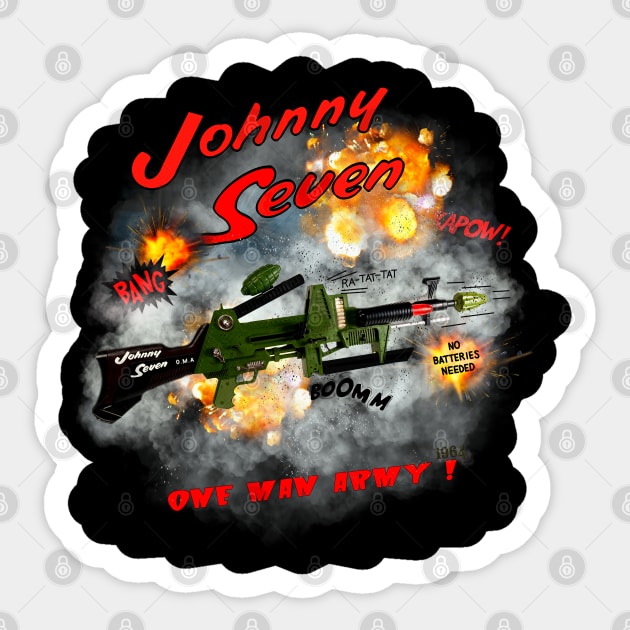 1964 Johnny Seven One man Army Toy from 1964 by MotorManiac Sticker by MotorManiac